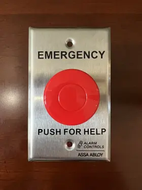 PBM1 ALARM CONTROLS Single Gang Momentary Panic Steel