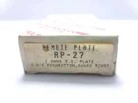 RP-27 ALARM CONTROLS Remote Plate Gang