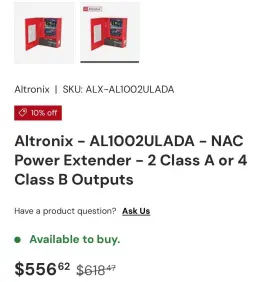 AL1002ULADA ALTRONIX Nacpower Extender Outputs