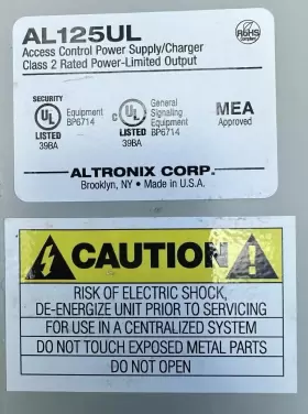 AL125UL ALTRONIX Access Control Power Supply Charger #3