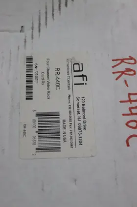 RR-440C AMERICAN FIBERTEK Afi Channel Fm Video Rack Crd Rx