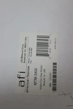 MTM-3400 AMERICAN FIBERTEK Afi