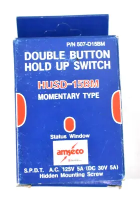 HUSD-15BL AMSECO Potter Dual Action Hold Up Switch Momentary
