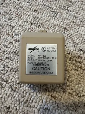 XP-1820 AMSECO Plug Transformer Power Supply Adapter Ac