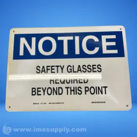 22627 BRADY SIGNMARK Safety Glasses Sign Fnip
