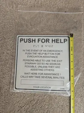 SN-C48 CORNELL COMMUNICATIONS Luminous Sign Push Help