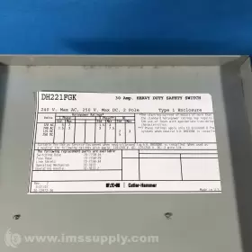 DH221FGK EATON CORPORATION Safety Switch #3