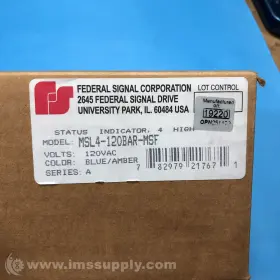 MSL4-120BAR-MSF FEDERAL SIGNAL Incandescent Indicator Fnob