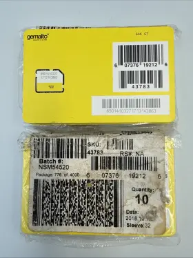 4479B HONEYWELL Gemalto Gt Sim Card Total Pack