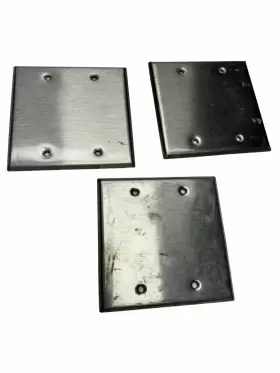 27C8 LEVITON Outlet Box Cover Steel Wall Plate