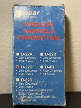 D-22C LINEAR Wireless Channel Handheld Transmitters Box