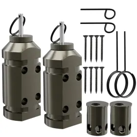 Mtgstocl 757577892551 2 Pack Upgraded Perimeter Trip Alarm 12 Gauge Camping Black