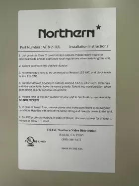 AC13-2-1UL NORTHERN Lockable Analog Camera Power Supply #3