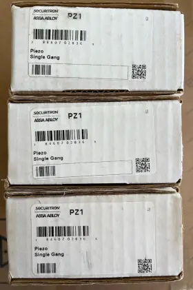784607028369 SECURITRON Assay Abloy Piezo Single Gang Steel