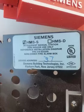 315-033200 SIEMENS Hms Single Action Manual Stations #2