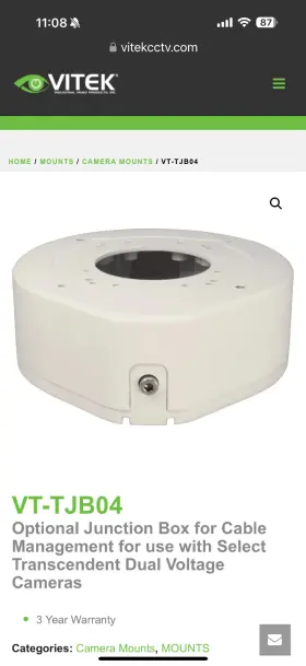 VT-TJB04 VITEK Junction Box Cable Management Transcendent