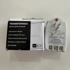 0E-PPS2450 W-BOX Plug Transformer Gound Led Ptc Fuse