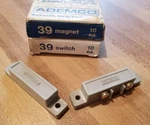 Ademco Type No 39 Magnetic Contact Sensor Switch Surface Mount Grey 2-1/2" L. Fixed Price $17.95.