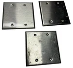 (lot Of 3) Leviton 27c8 Outlet Box Cover Stainless Steel Wall Plate 2-gang. Fixed Price $10.95.