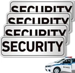 Skyygemm 4 Pcs Security Car Magnetic Small Signage, White With Black Border. Fixed Price $28.41.