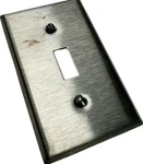Leviton 27c8 Stainless Steel 1-gang Toggle Switch Outlet Box Cover, Wall Plate. Fixed Price $8.95.