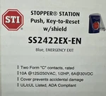 Sti Ss2422ex-en Blue Indoor Only Flush Or Surface Key-to-reset Stopper Station. Fixed Price $49.99.