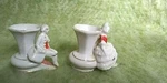 Mini Vases George & Martha Washington 1.75" Mount Vernon Unique Made In Japan. Fixed Price $24.26.