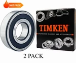 (2 Pack) Usa Brand Timken 6306-2rs 30x72x19mm Double Rubber Seal Ball Bearings. Fixed Price $35.00.