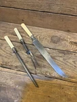 Sheffield England Knife Set 3 George & Son Case Sharp Vintage Butcher Sharpener. Fixed Price $19.99.