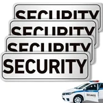 Skyygemm 4 Pcs Security Car Magnetic Small Signage, White With Black Border. Fixed Price $28.98.