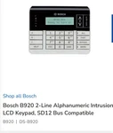 Bosch B920 Alpha Numeric Keypad Lcd Display 2 Line, 19 Keys, Sd12. Fixed Price $85.00.