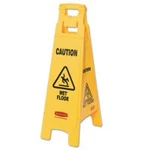 Rubbermaid 640-6112-77-yel Yellow Floor Sign W/wetfloor In English. Fixed Price $38.30.