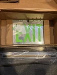 Isolite Eltacg1mbascuc2c Led Edge Lit Green Exit Sign. Fixed Price $139.99.