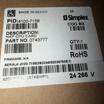 Simplex 4100-7158 Nxp Sealed Master Control Upgrade Nodisplay 0743777 Freeship. Fixed Price $649.99.