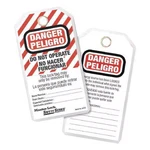 Master Lock 497ax Danger Bilingual Tag, Danger, Polyester, 3 1/8 In Width, 5. Fixed Price $18.15.