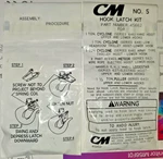 Cm 45662 Hook Latch Kit Columbus Mckinnon No 5 Free Ship Expedited Avail #7786. Fixed Price $24.99.