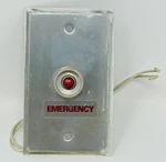 Alarm Controls Red Emergency Push Button Egress Exit Station Stainless Steel Usa. Fixed Price $24.95.