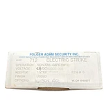 Folger Adam 712 24vdc Electric Strike Us32d Non Fail-safe Silver Metal. Fixed Price $100.00.