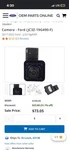 Genuine Ford Rear Park Assist Camera. Fixed Price $50.00.